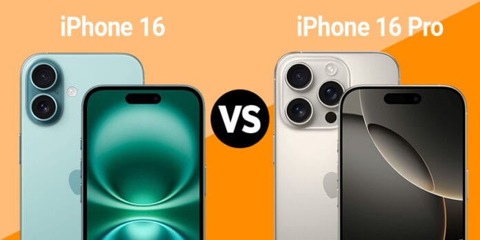 iPhone 16 pro and ipone 16 comparison 2025