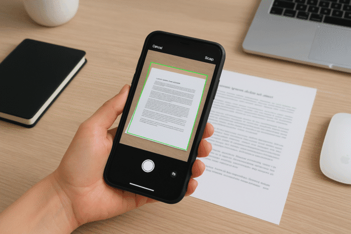 scanning documents in iPhone